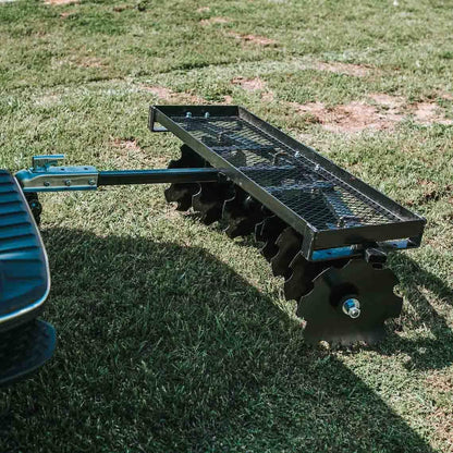 Titan Distributors Inc. 4-Ft Notched Disc Harrow Attachment Pull Behind For ATV And UTV 2-in Towball Hitch NO250072