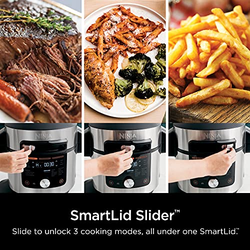 Ninja OL701 Foodi 14-in-1 Smart XL 8 Qt. Pressure Cooker Steam Fryer With SmartLid And Thermometer Auto Steam Release, That Air Fries