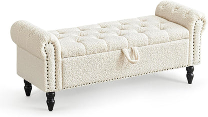 Furniliving Modern Storage Ottoman Bench