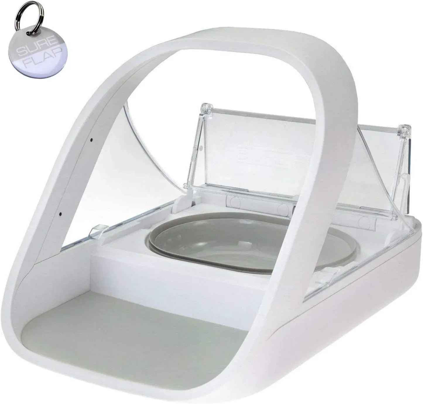Automatic Pet Feeder-Microchip Pet Feeder- MPF001- Suitable For Both Wet And Dry Food- Bonus eOutletDeals Pet Towel