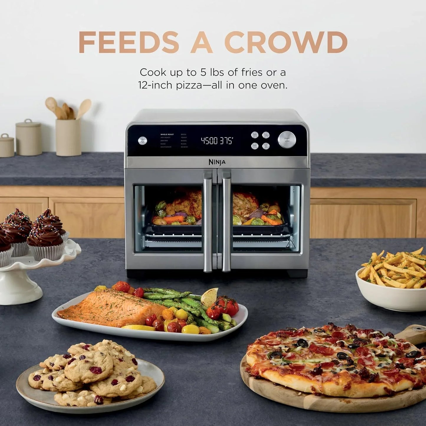 Ninja, French Door Premier, Air Fryer, Convection Oven, Toaster, 5-Qt. Air Fry Basket