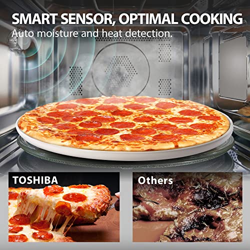 Toshiba Air Fryer Combo 4-in-1 Countertop Microwave Oven, Smart Sensor, Convection, Mute Function, Position Memory 13.6 In. Turntable