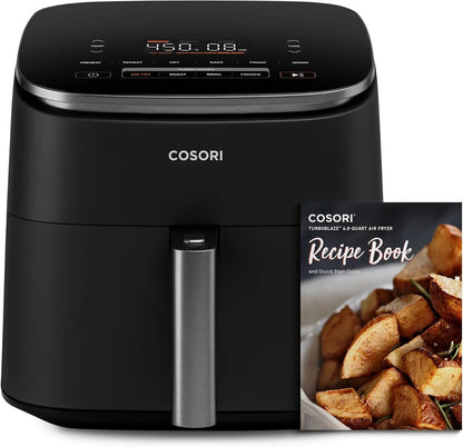 Cosori Air Fryer 9-in-1 Compact And Large 6-Qt. Fast Turbo Modes Precise Heat For Even Results