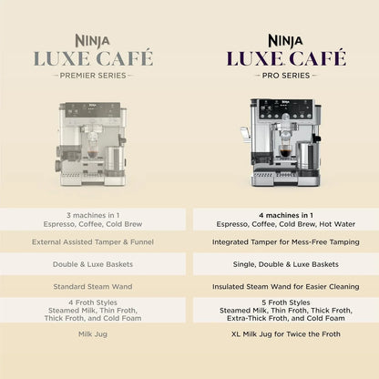 Ninja Luxe Café Pro Series, Espresso Machine, Drip Coffee, Cold Brew