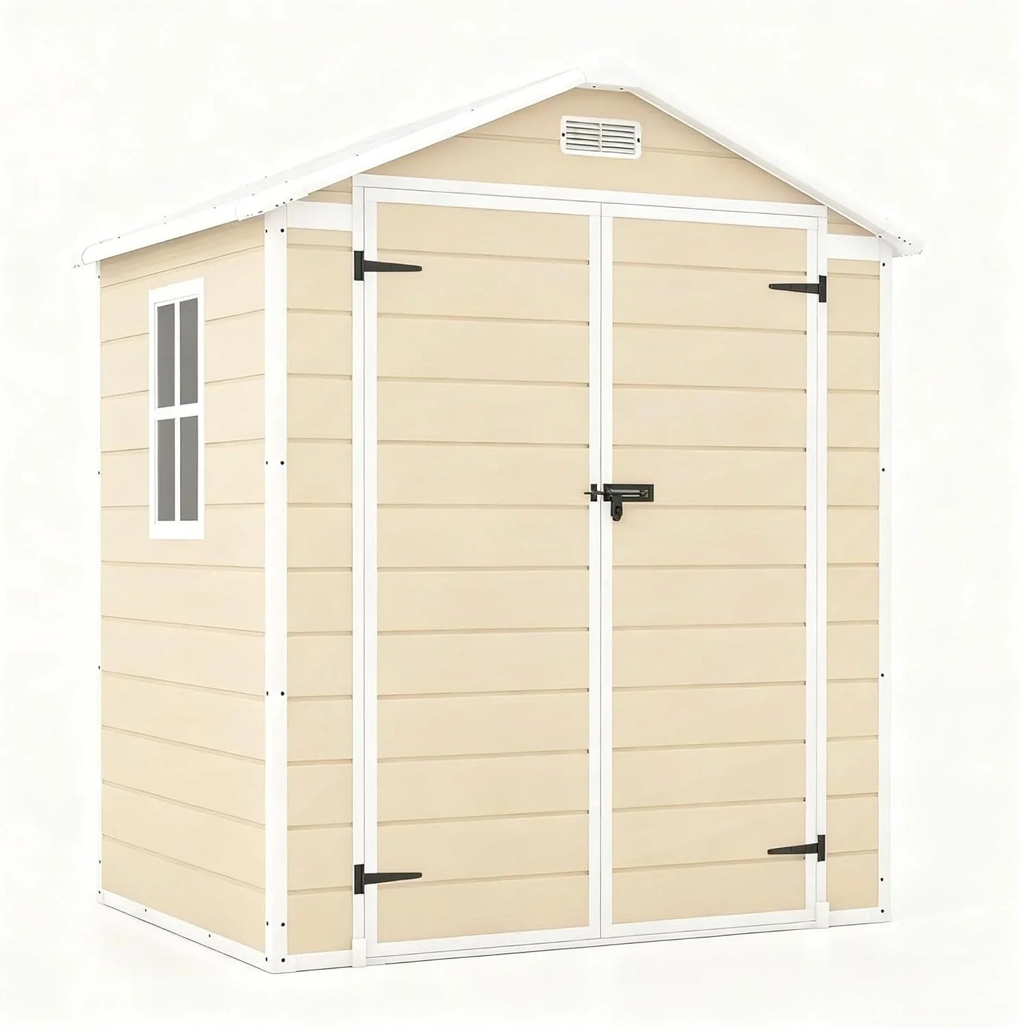 Patiowell 6x4 Ft Plastic Outdoor Storage Shed With Floor, Resin Outdoor Storage Shed