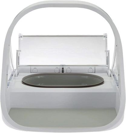 Automatic Pet Feeder-Microchip Pet Feeder- MPF001- Suitable For Both Wet And Dry Food- Bonus eOutletDeals Pet Towel