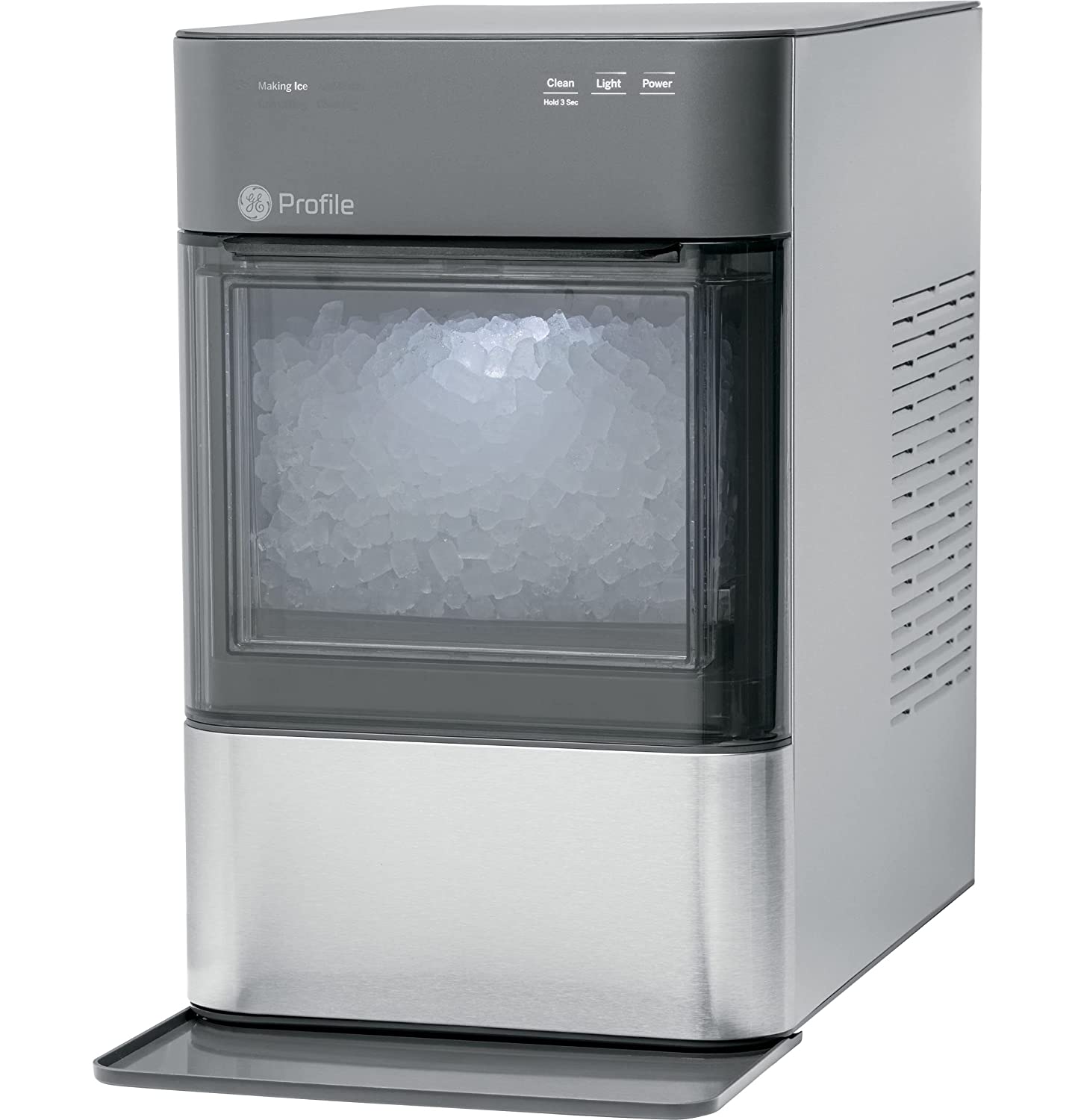 GE Profile Opal 2.0, Countertop Nugget Ice Maker, Ice Machine With WiFi Connectivity, Smart Home Kitchen Essentials, Black Stainless