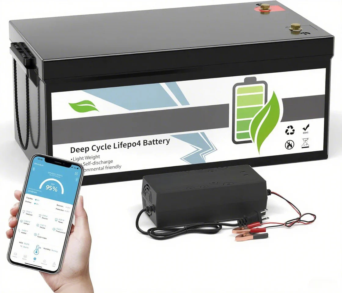 12V 100Ah LiFePO4 Battery, Rechargeabel Deep Cycle Lithium Batteries, 100A Bms With Low-Temp Protection, For RV, Solar, Boat, Marine, Trolling Motor