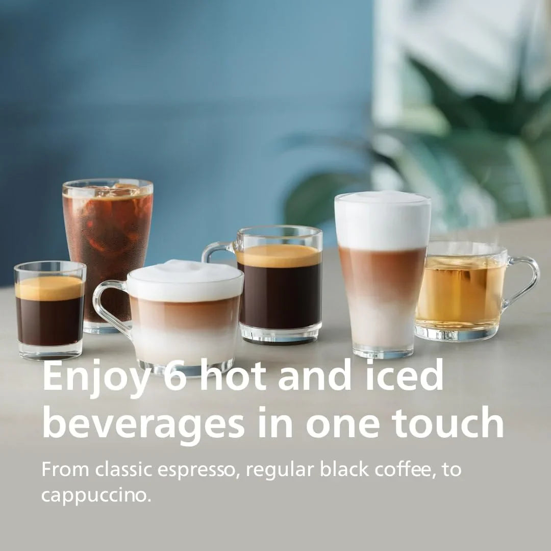 Philips Series 3300 Fully Automatic Espresso Coffee Machine- 6 Hot And Iced Drinks, LatteGo Milk System, 40% Quieter SilentBrew, Ceramic Grinder