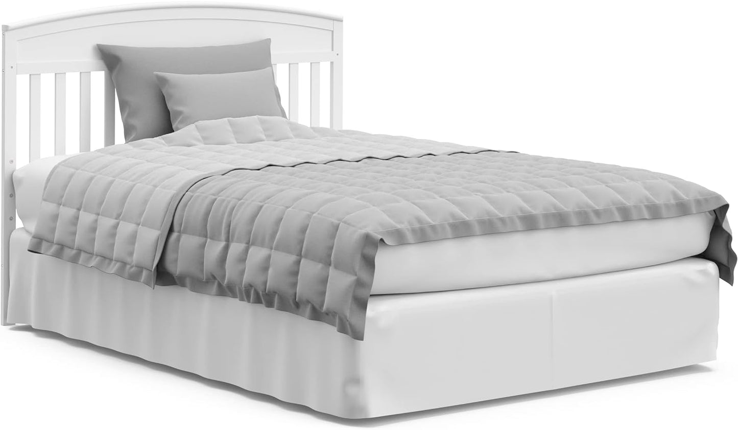 5-in-1 Convertible Baby Bed, With Drawers, White- Green Guardian Gold Certification, Built-In Baby Bed Storage Drawer, Convertible To Toddler Bed