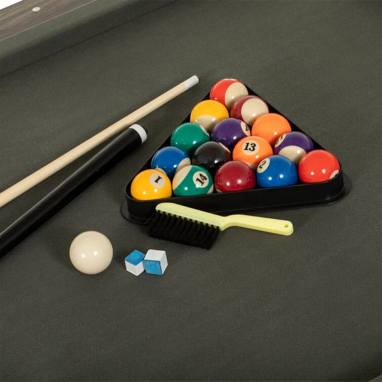 7' 3-in-1 Combination Table Includes Billiards, Table Tennis, And Dining Table