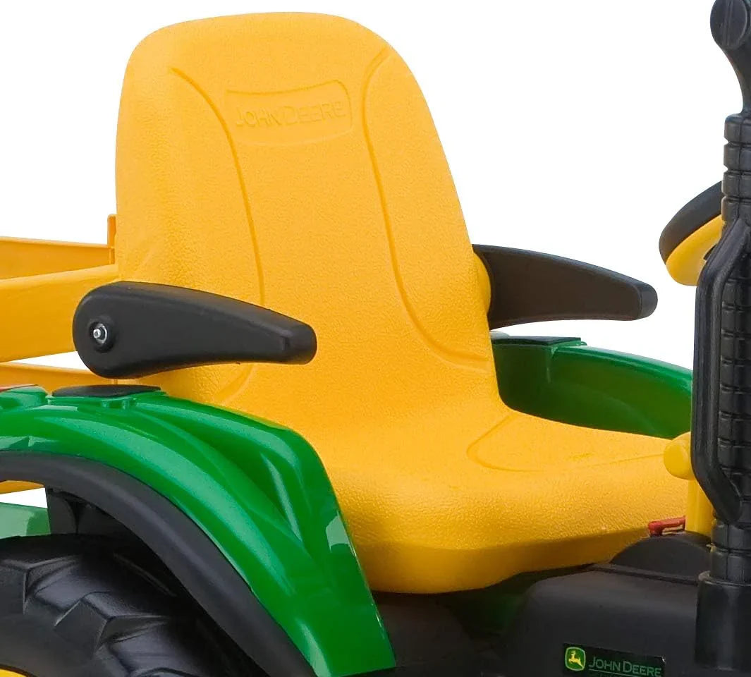 Peg Perego John Deere Ground Force Tractor With Trailer 12 Volt Ride On