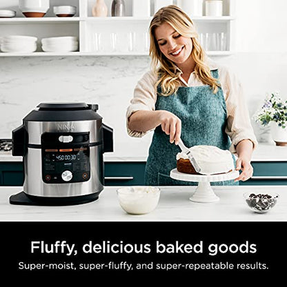 Ninja OL701 Foodi 14-in-1 Smart XL 8 Qt. Pressure Cooker Steam Fryer With SmartLid And Thermometer Auto Steam Release, That Air Fries