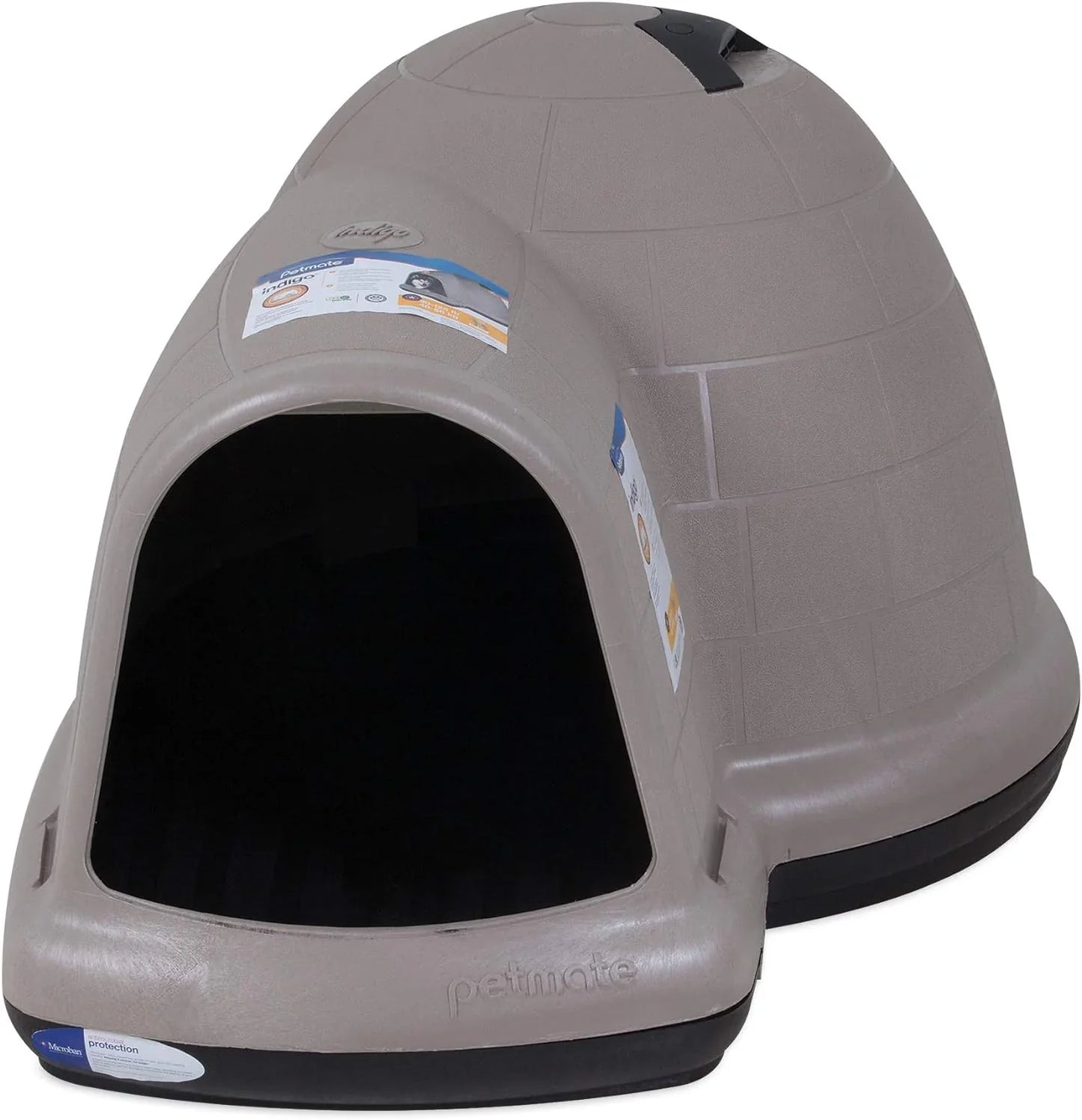 Petmate Indigo Dog House, Igloo Dog House, Made In Usa With 90% Recycled Materials