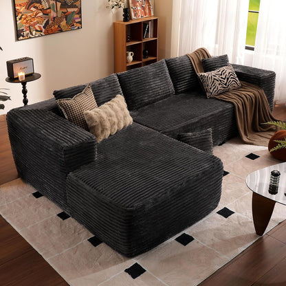 Ovios 104 In. Cloud Sectional Couch With L-Shape Chaise, Modern Modular Sofa With Deep Seat, Upholstered Couches For Living Room Bedroom