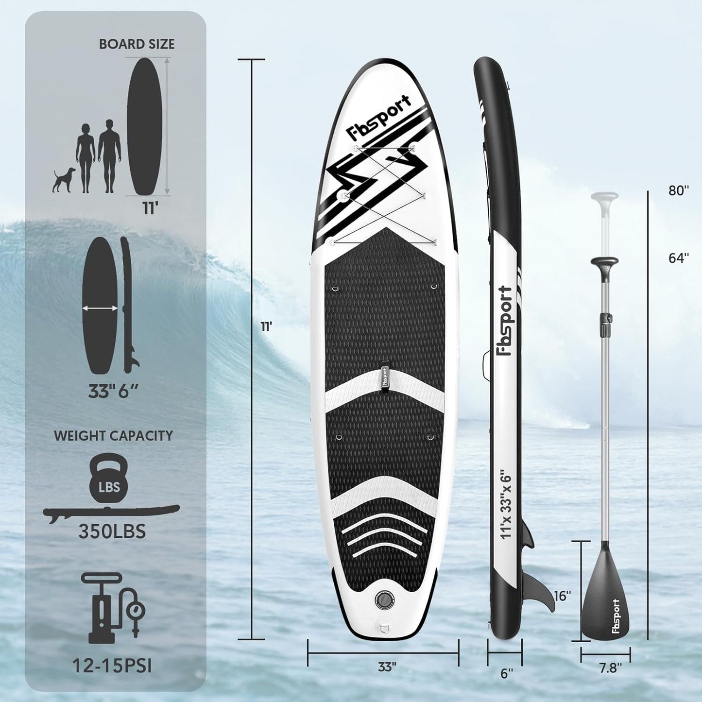 Premium Stand Up Paddle Board Yoga Board With Sup Accessories And Carry Bag