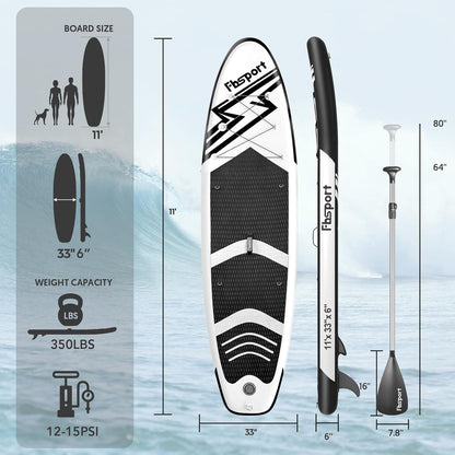 Premium Stand Up Paddle Board Yoga Board With Sup Accessories And Carry Bag