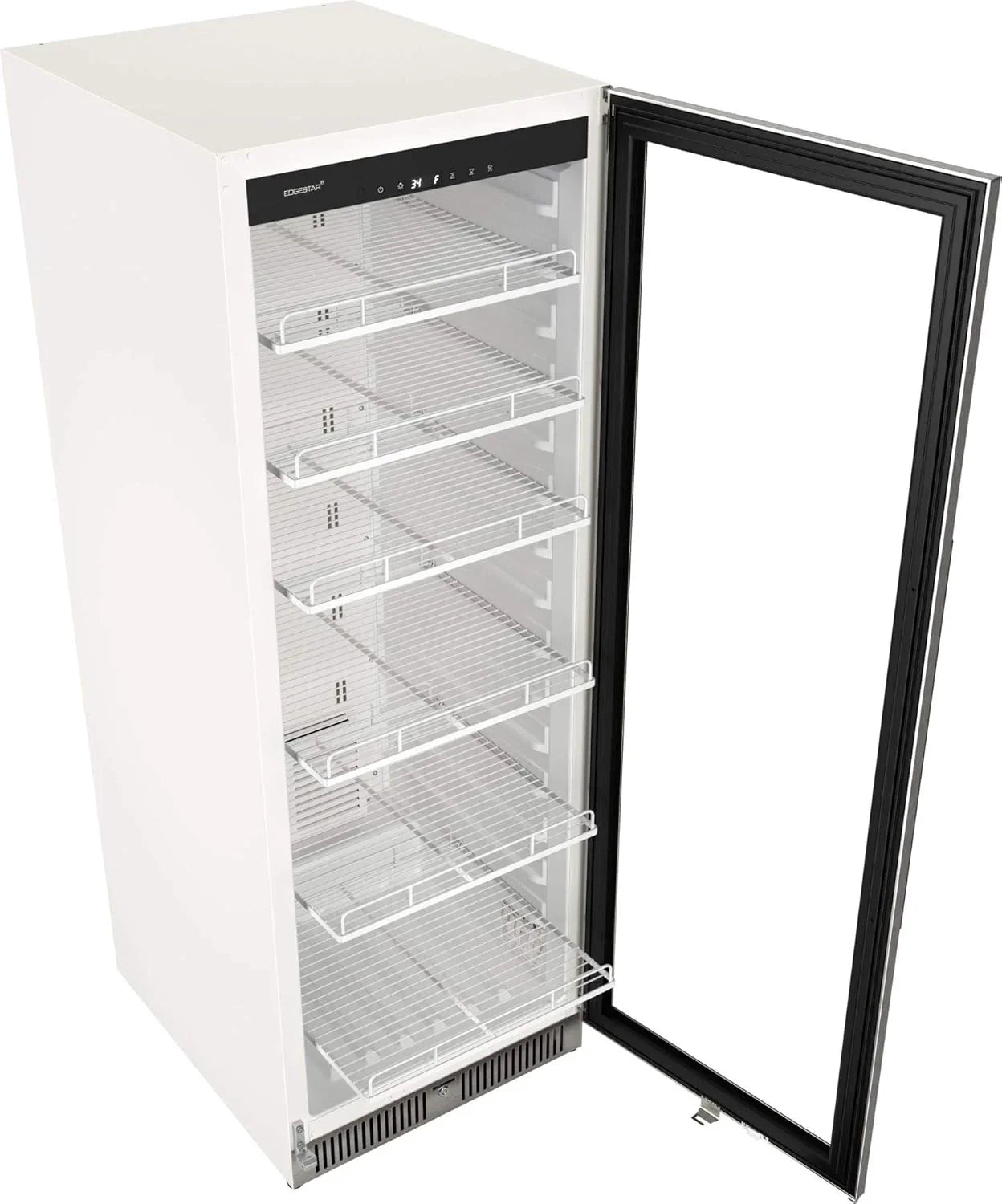22 In. Wide 10.1 Cu. Ft. Commercial Beverage Merchandiser, Stainless Steel, Temp Alarm, Reversible Door