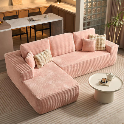 Ovios 104 In. Cloud Sectional Couch With L-Shape Chaise, Modern Modular Sofa With Deep Seat, Upholstered Couches For Living Room Bedroom