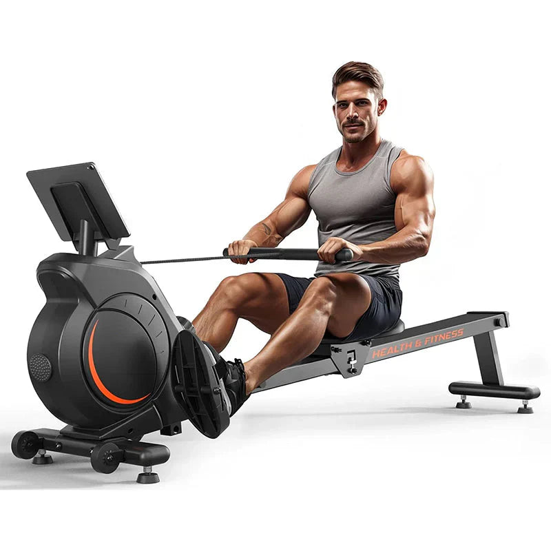 Magnetic/Water Rowing Machine 350 Lb Weight Capacity- Foldable Rower For Home Use With Bluetooth, App Supported