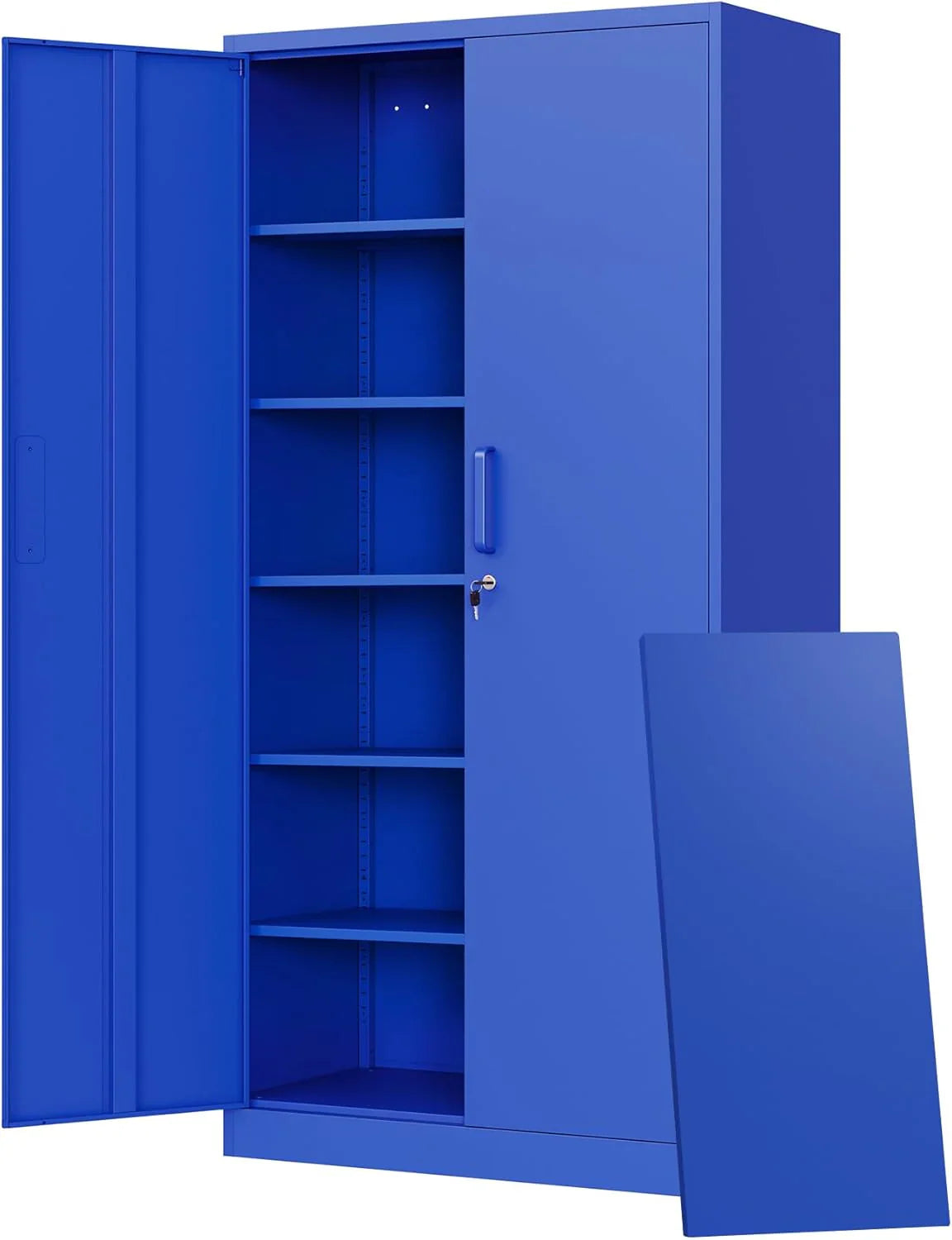 Letaya Metal Garage Storage Cabinets With Lock-72 Tall Tool Organizer Steel Lockers