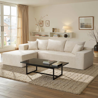 Cloud Sectional Couch With L-Shape Chaise, Modern Modular Sofa With Deep Seat, Upholstered Couches For Living Room Bedroom, No Assembly Required