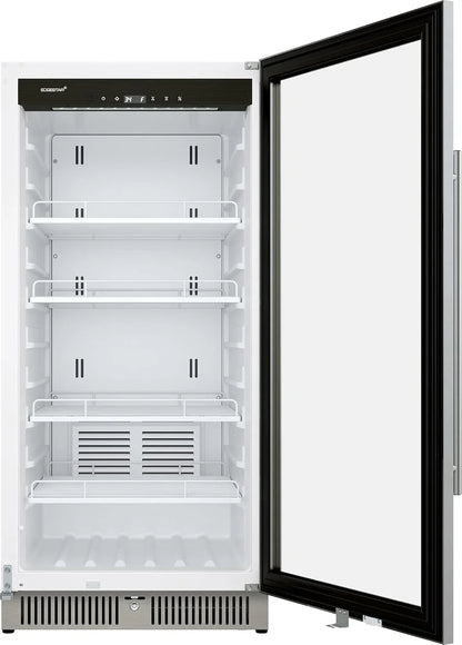 22 In. Wide 10.1 Cu. Ft. Commercial Beverage Merchandiser, Stainless Steel, Temp Alarm, Reversible Door