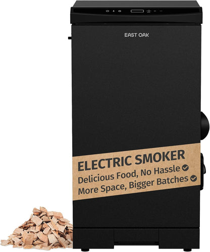 East Oak 30 In. Outdoor Electric Smoker Built-In Meat Probe Smokes Up To 6 Times Longer