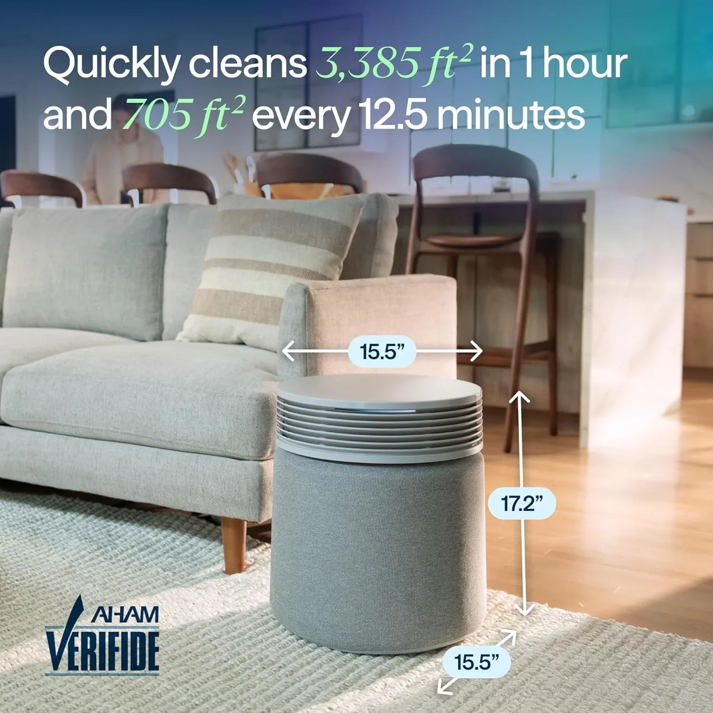 Blueair Air Purifier For Large Rooms And Home- Odor Eliminating Cleans Up To 3385 Ft虏, HEPASilent, Smart WiFi, Auto Mode, Doubles As Table