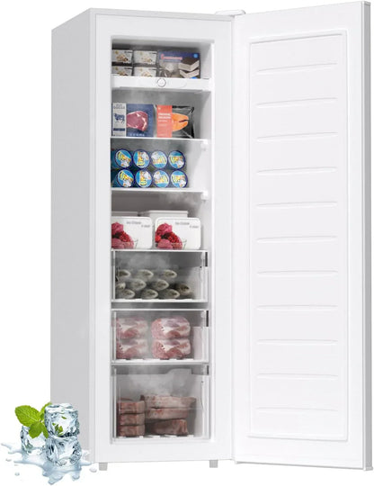 Bangson Upright Freezer 7.0 Cu. Ft. Stand Up Freezer Convertible Upright Freezer/Refrigerator