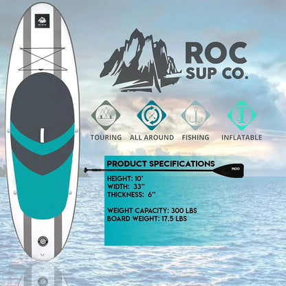 Roc Inflatable Stand-Up Paddle Board Sup Paddle Board Accessories Anti-Slip Comfortable Deck