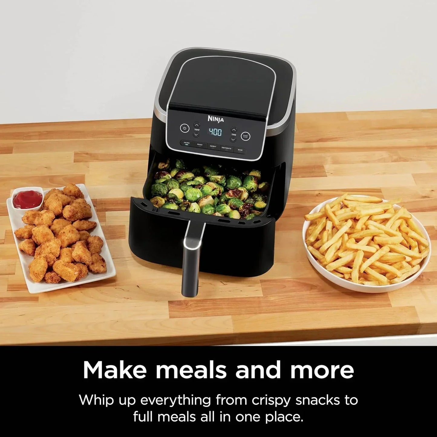Ninja Air Fryer Pro 5-quart 4-in-1 Air Fryer That Air Fries Bakes Reheats And Dehydrates