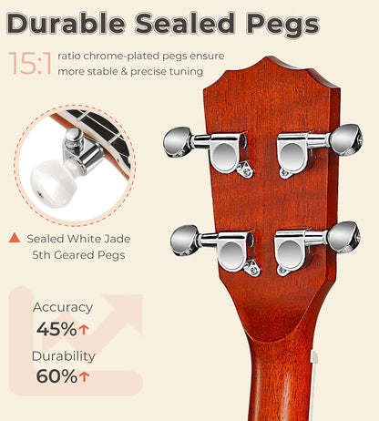 String Banjo 26 In. Mini Travel Banjo Banjo Beginner Kit With Remo Head Open Back And Closed Solid Back With Beginner Kit Comfortable Carrying Bag