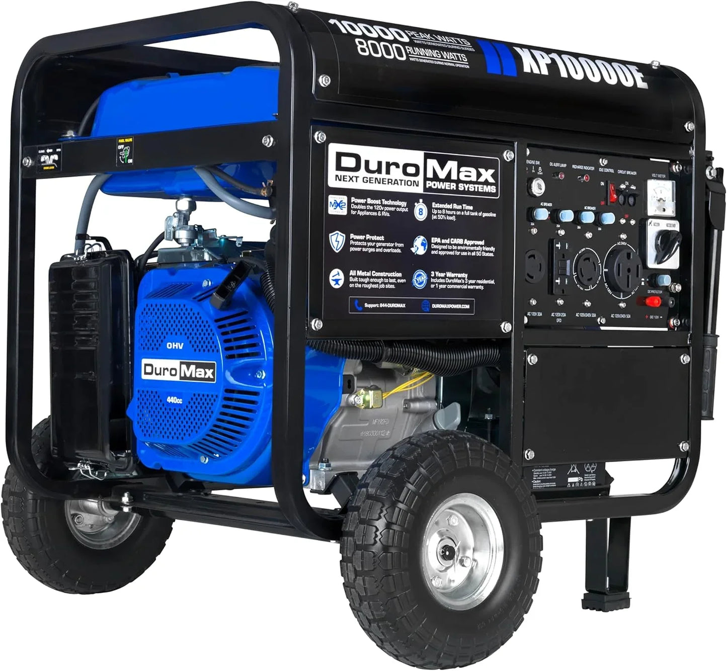 DuroMax XP13000EH 13,000-Watt Dual Fuel Portable Generator Gas And Propane Electric Start