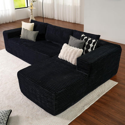 Ovios 104 In. Cloud Sectional Couch With L-Shape Chaise, Modern Modular Sofa With Deep Seat, Upholstered Couches For Living Room Bedroom