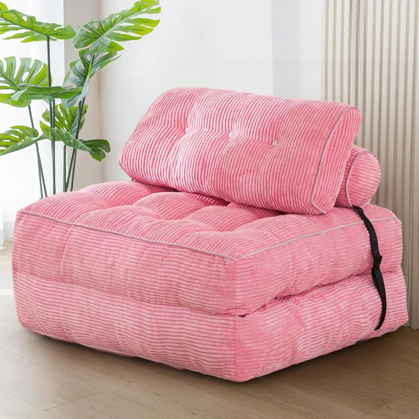 Maxyoyo Folding Sofa Bed, Convertible Sleeper Chair With Pilow Foldable Mattress With Back Support