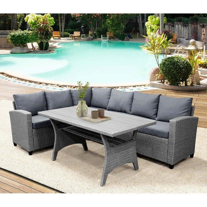 Bromford Rectangular 35.4 In. Long Dining Set With Cushions