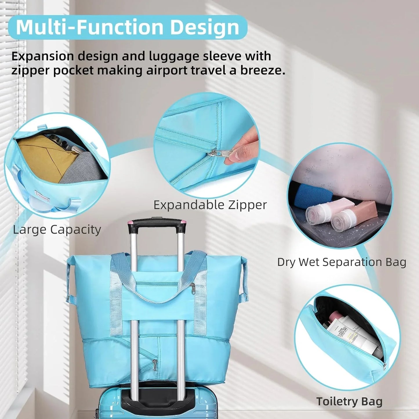 6-piece Luggage Set, Expandable Hardshell Suitcase Set With Spinner Wheels, Lightweight Rolling Luggage Set