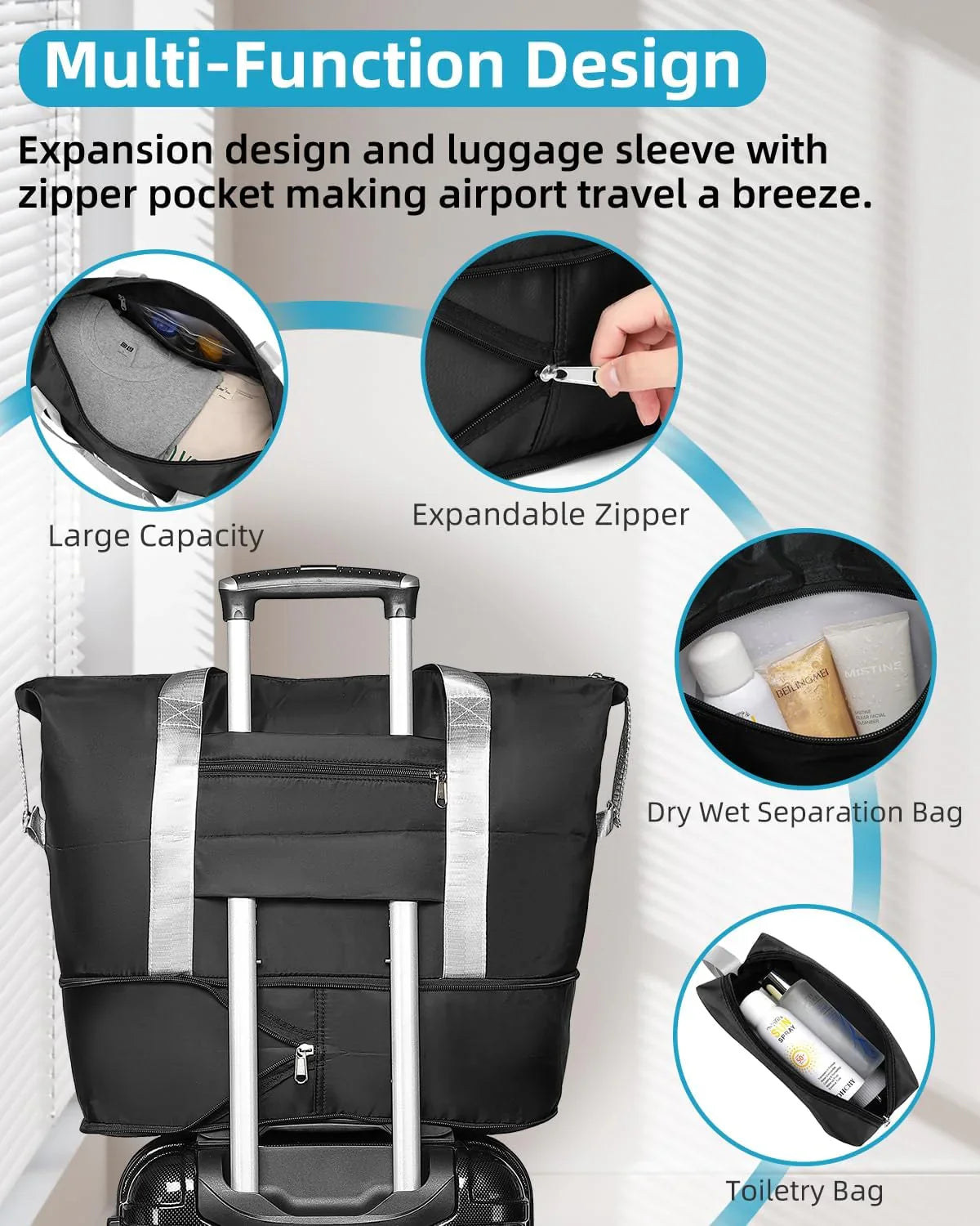 6-piece Luggage Set, Expandable Hardshell Suitcase Set With Spinner Wheels, Lightweight Rolling Luggage Set