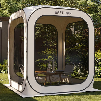 East Oak Screen House Tent Pop-Up, Portable Screen Room Canopy Instant Screen Tent 10 x 10 Ft. With Carry Bag For Patio, Backyard