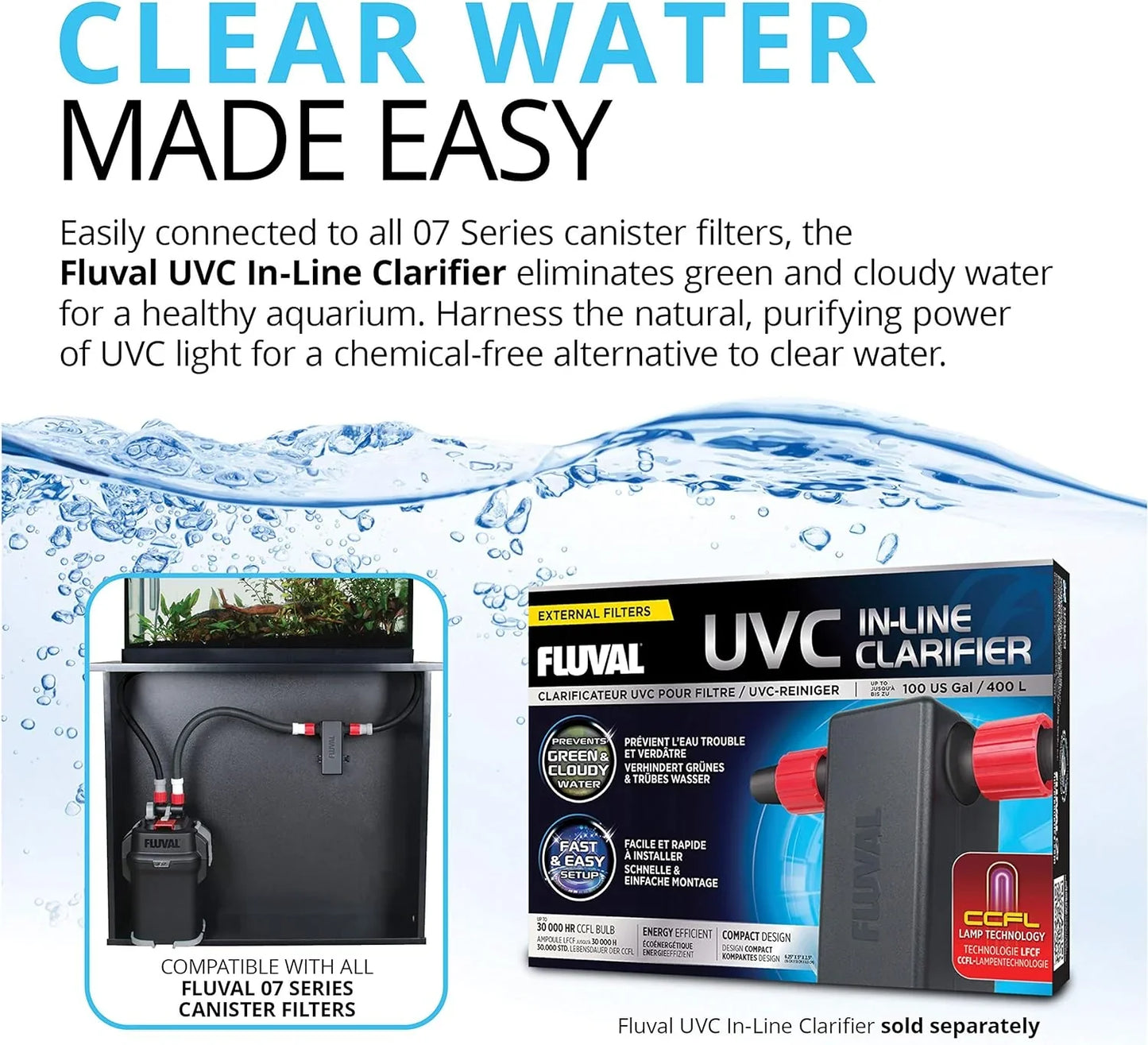 407 Perfomance Canister Filter- For Aquariums Up To 100 Gallons- Aquarium Canister Filter