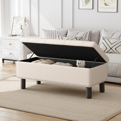 Furniliving Modern Storage Ottoman Bench