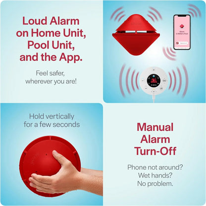 System Pool Alarms, Loud Pool Safety Alarms On Home And Pool Equipment, Astm F2208-certified Floating Pool Alarms, Connect To Alexa