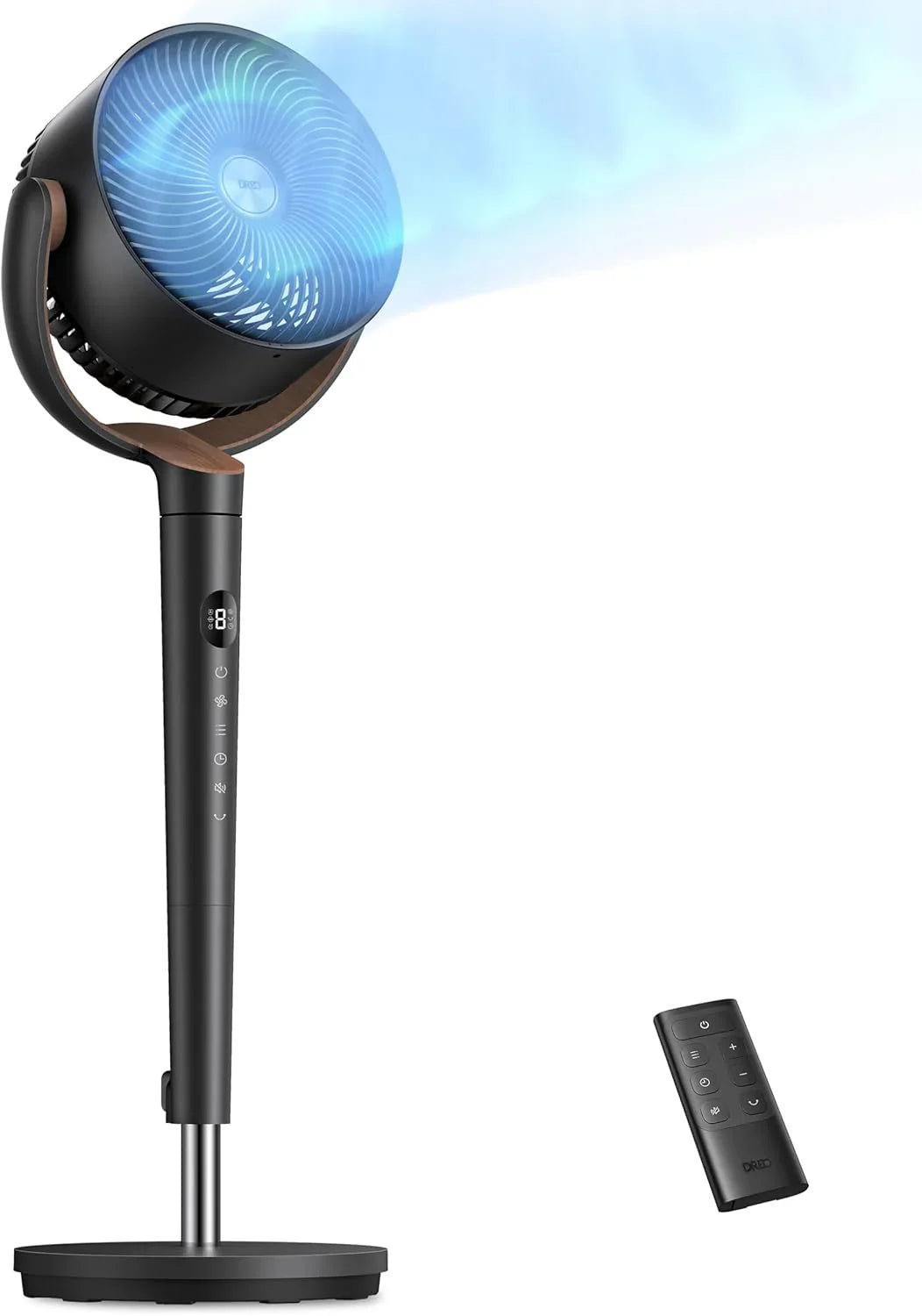 Dreo Fan For Bedroom, 120掳 Oscillating Standing Fans, Quiet Floor Fan With DC Motor, 100 Ft. Pedestal Fans For Room, 9 Speeds, 4 Modes, 20dB