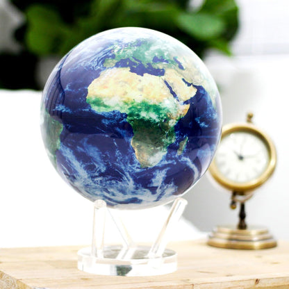 Mova 4.5 In. Self-Rotating Globe Earth With Clouds, Light Powered