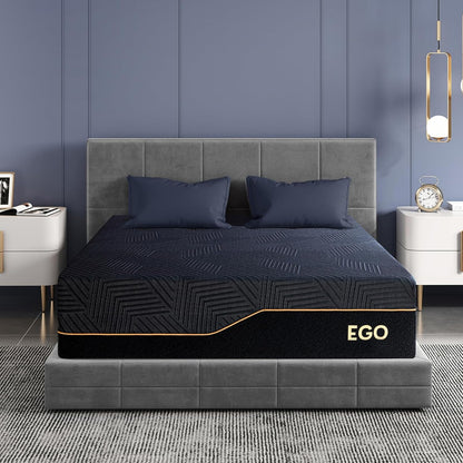 Mlily Egohome 14 In. Queen Memory Foam Mattress For Back Pain, Cooling Copper Gel Bed In A Box, Foam Made In Usa, CertiPUR-US Certified