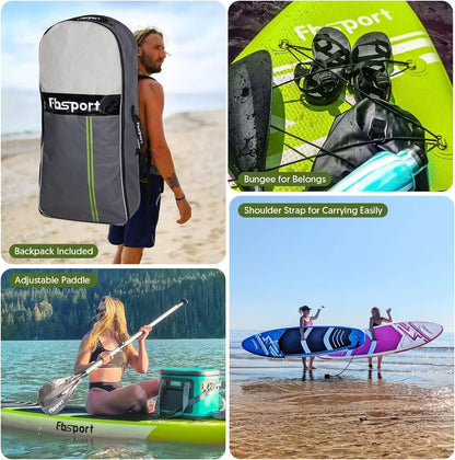 Premium Stand Up Paddle Board Yoga Board With Sup Accessories And Carry Bag