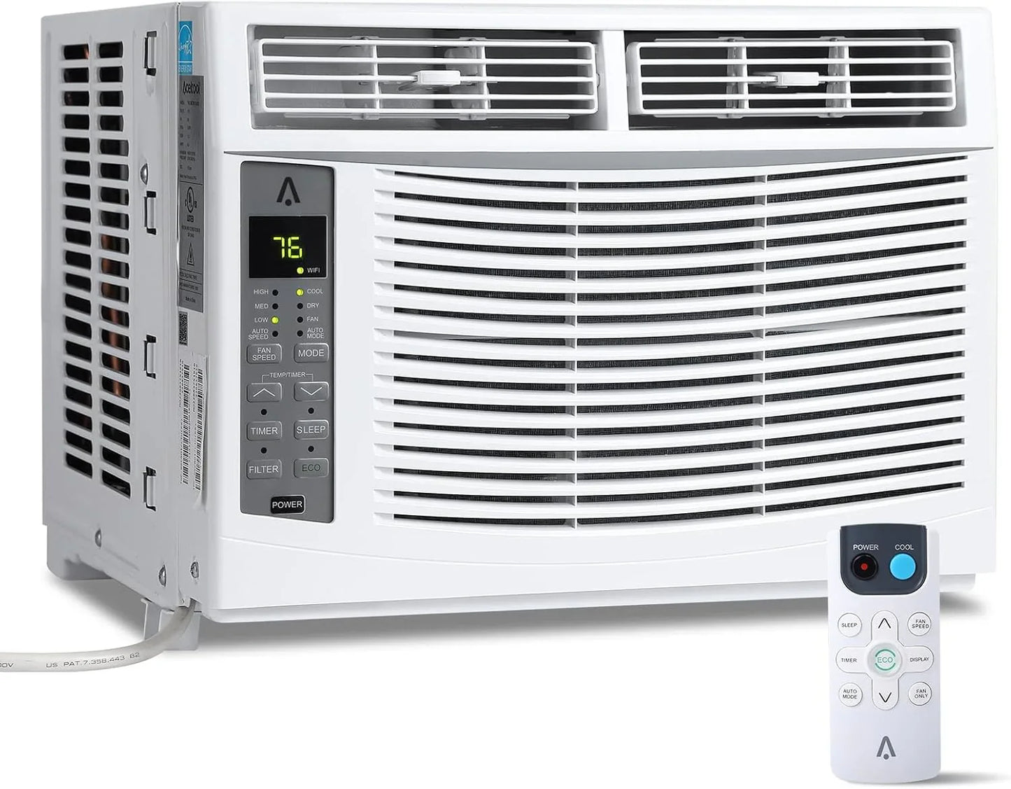 Smart 6000 BTU Window Air Conditioner With WiFi, Window AC Unit With Remote
