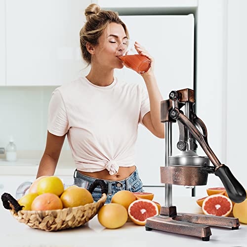 Zulay Kitchen Cast Iron Orange Juice Squeezer Heavy Duty