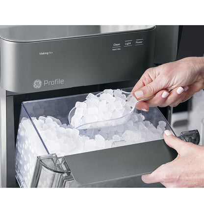 GE Profile Opal 2.0, Countertop Nugget Ice Maker, Ice Machine With WiFi Connectivity, Smart Home Kitchen Essentials, Black Stainless
